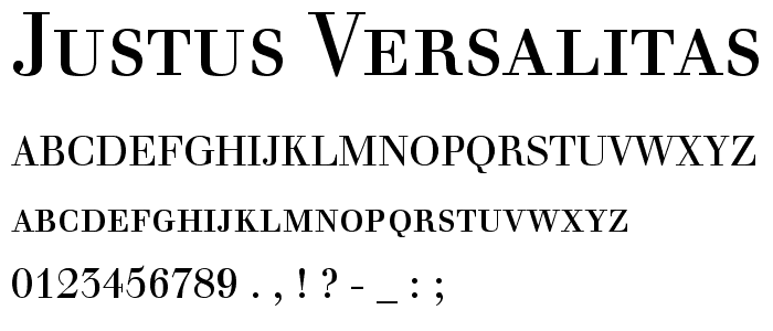 Justus Versalitas font